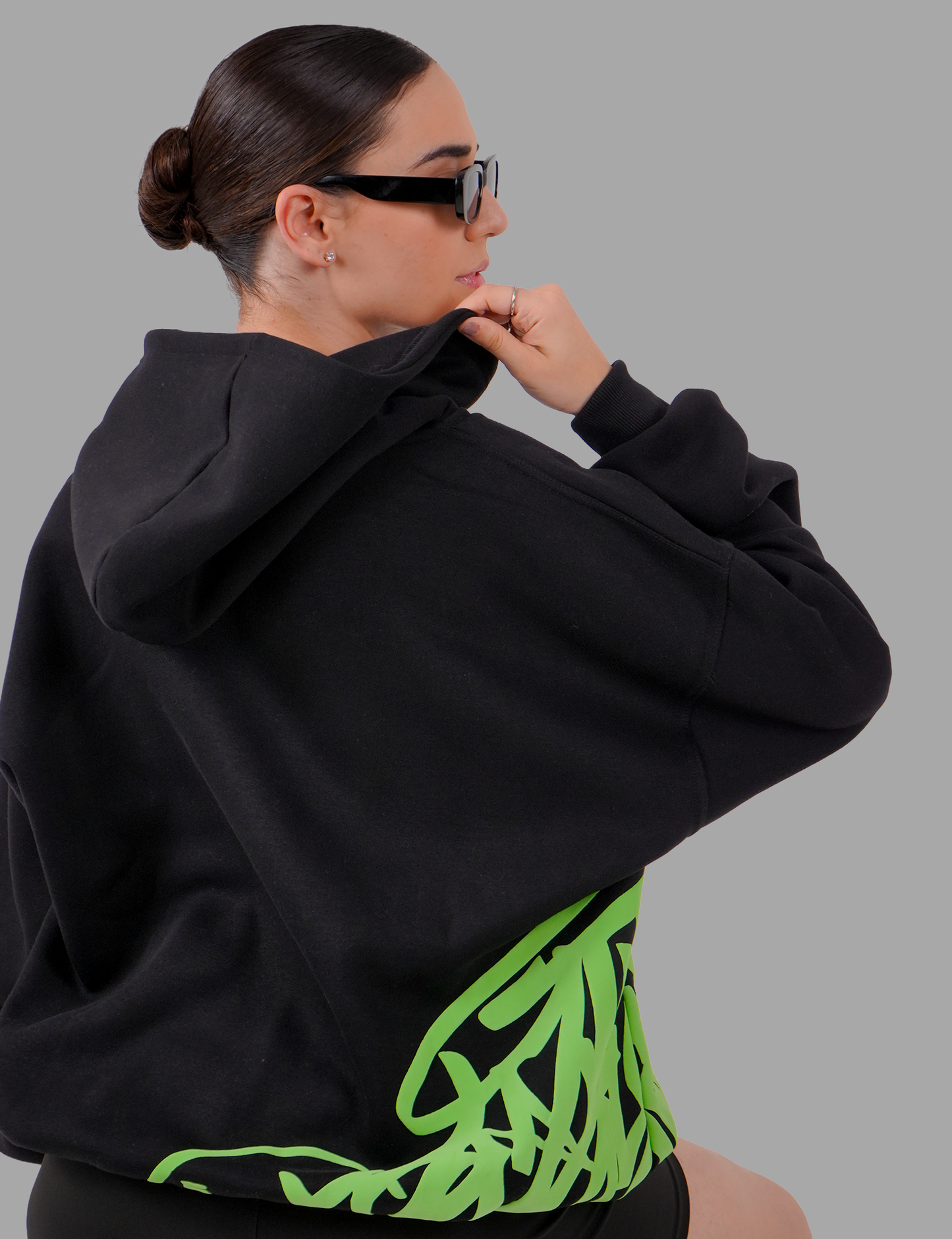 Golden Script Hoodie - Black