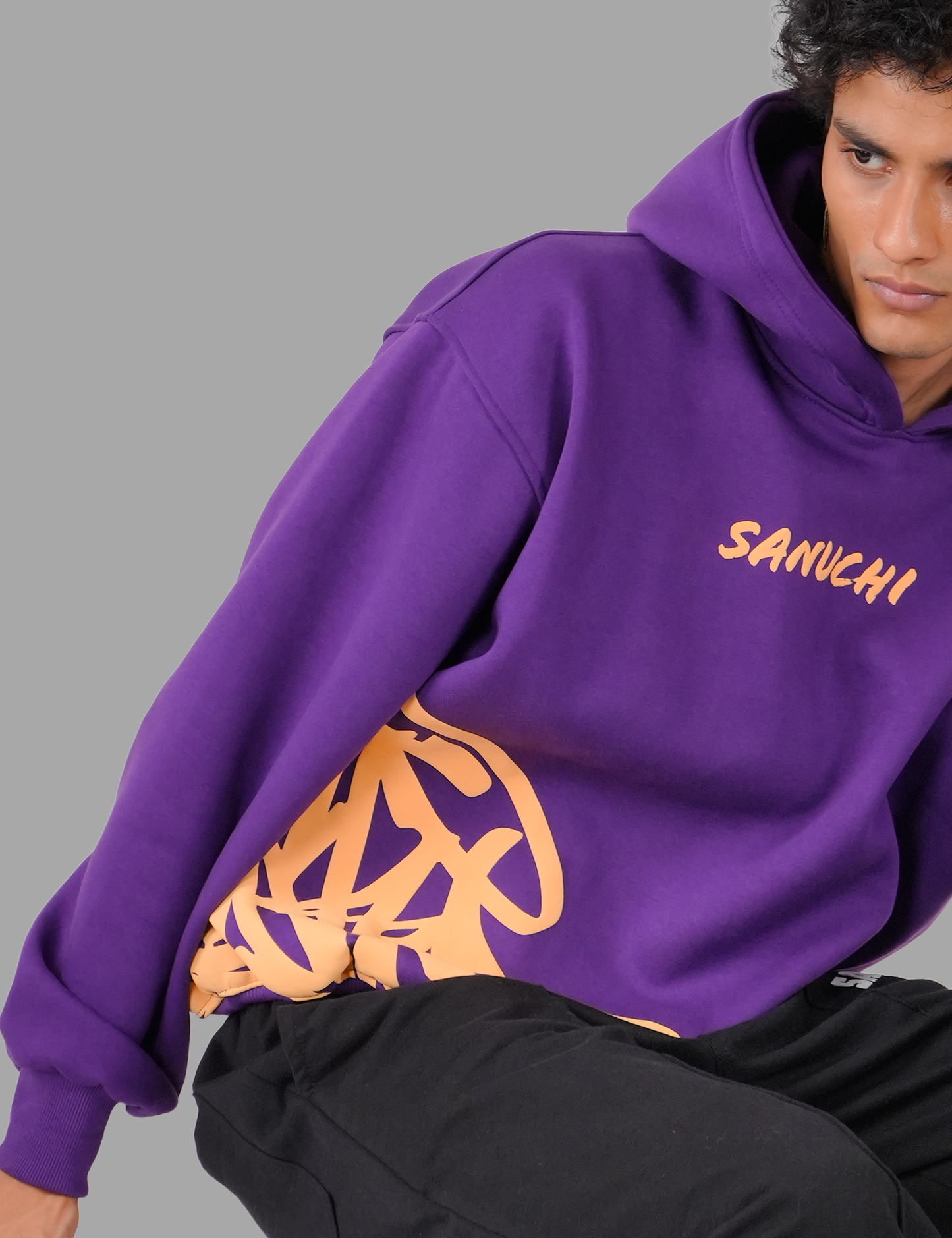 Golden Script Hoodie - Purple