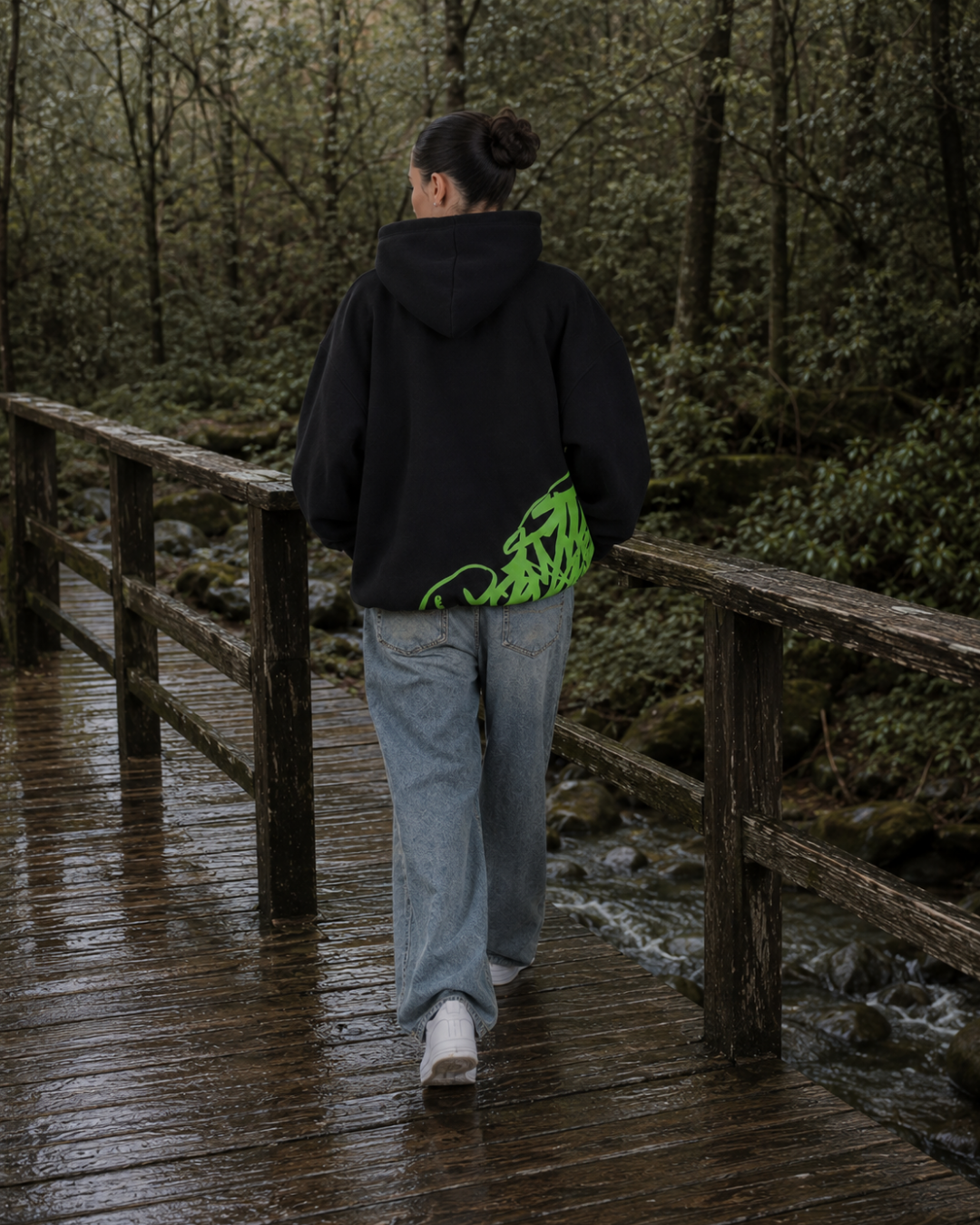 Golden Script Hoodie - Black