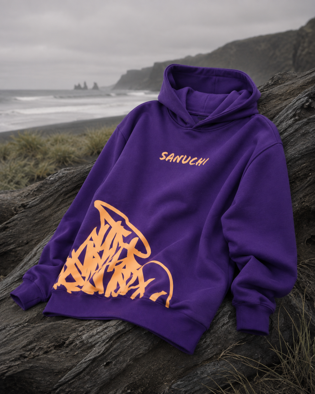 Golden Script Hoodie - Purple