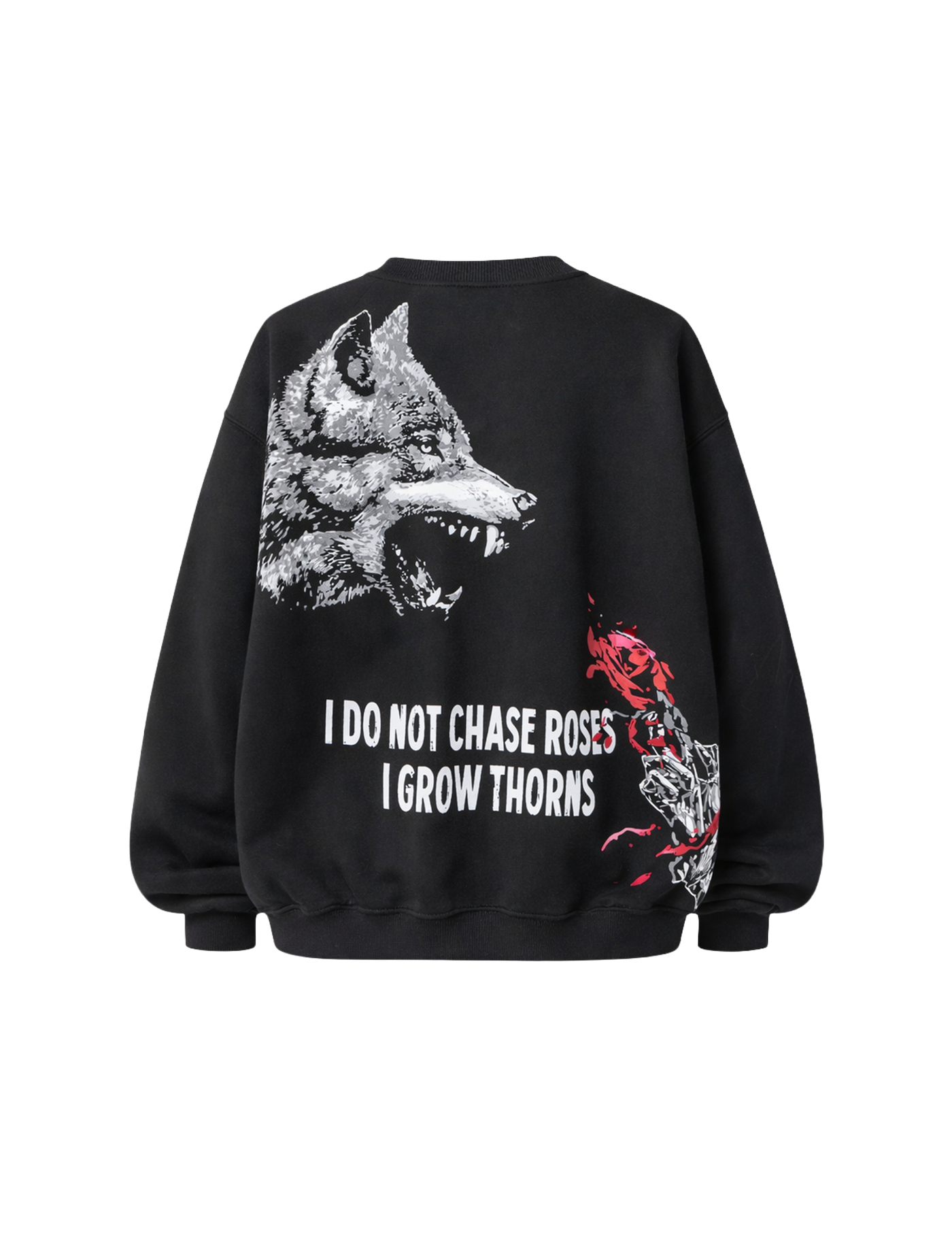 Wolf & Roses - Black