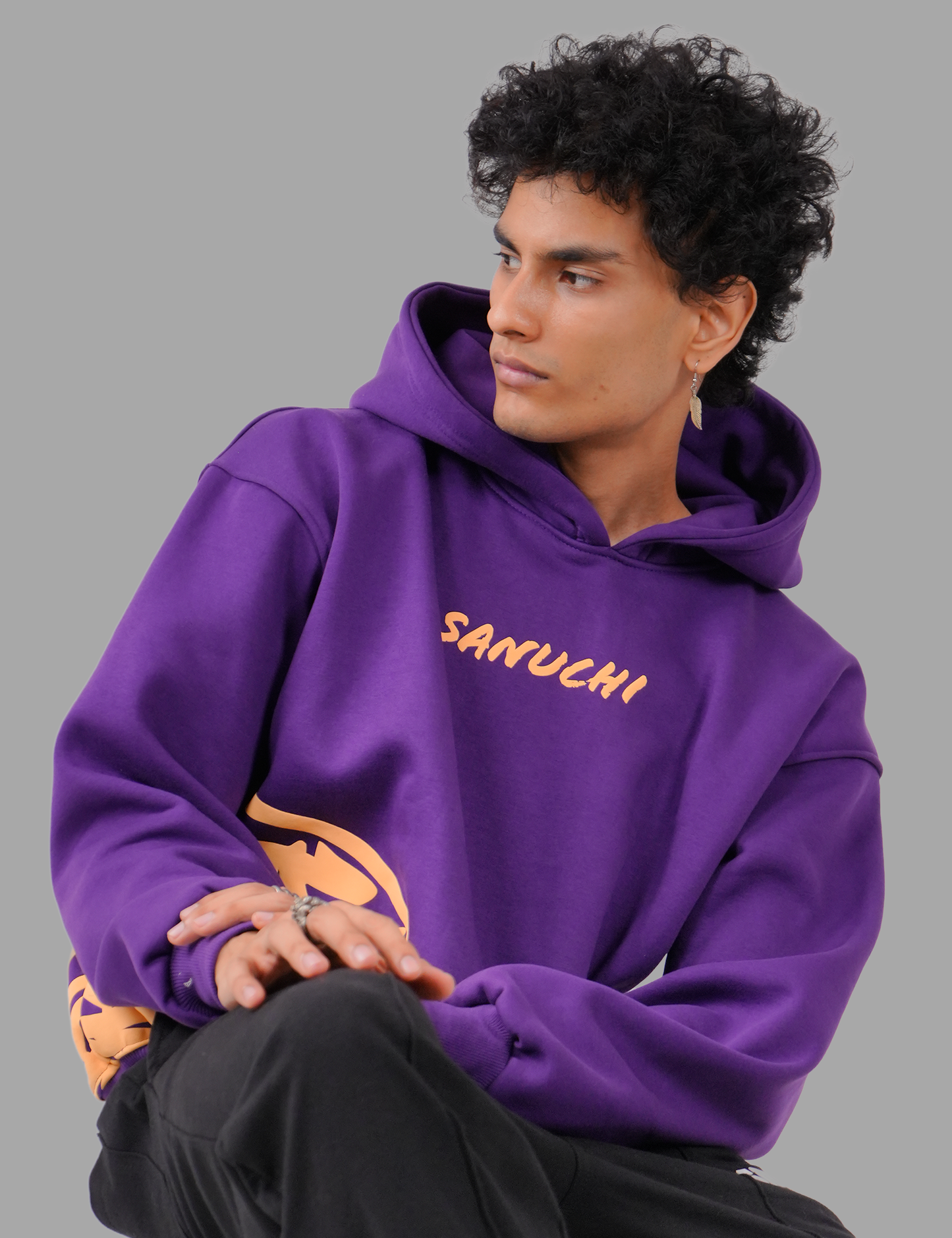 Golden Script Hoodie - Purple