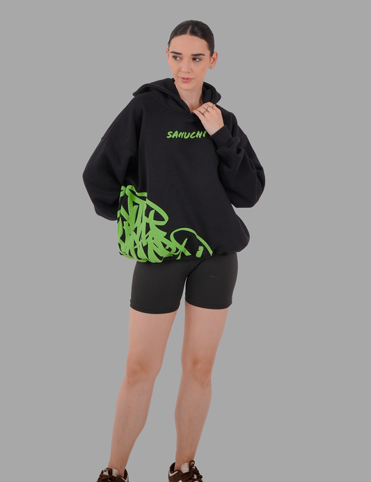 Golden Script Hoodie - Black