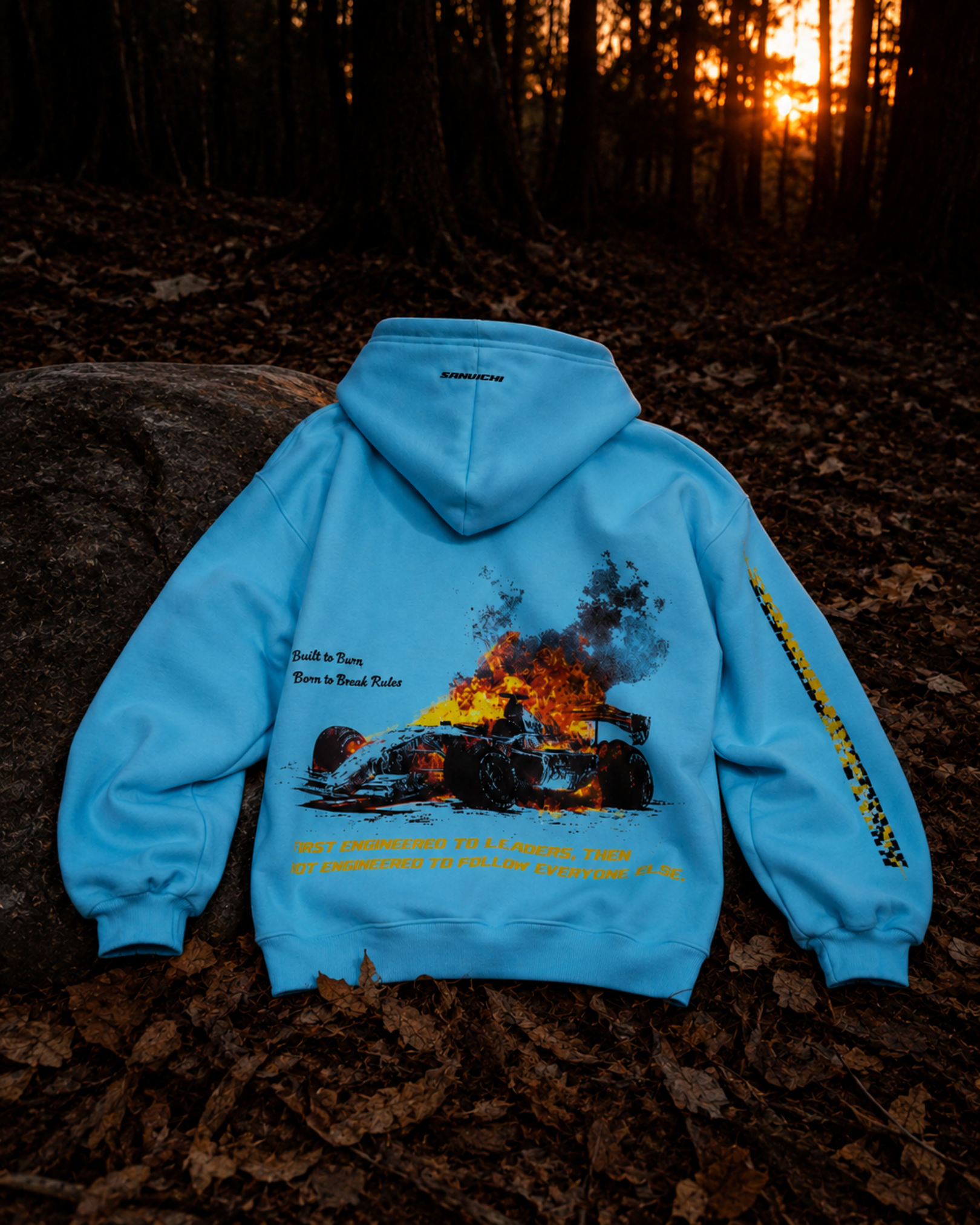 Burn/Revive Hoodie - Sky Blue