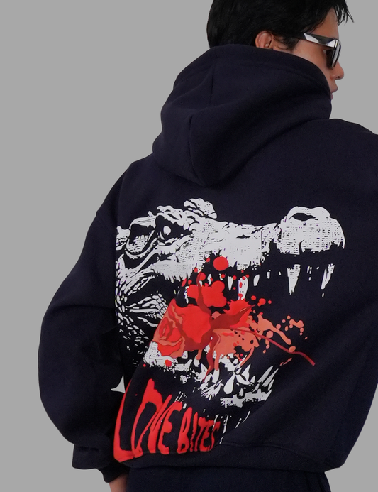 Love Bites Hoodie - Navy Blue
