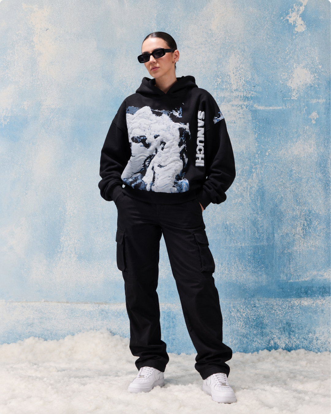Waves Hoodie - Black