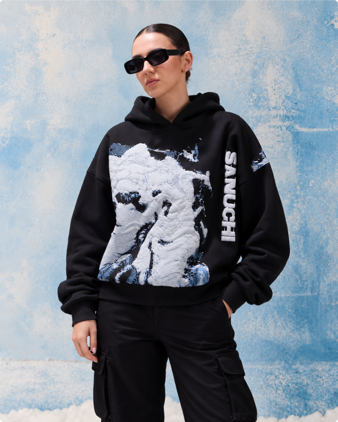 Waves Hoodie - Black