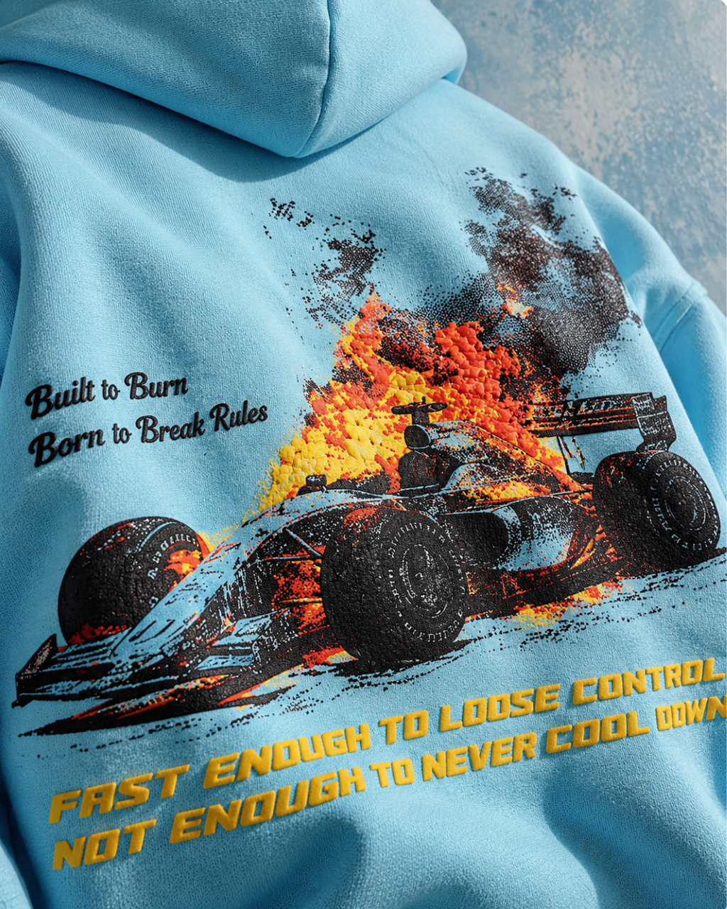 Burn/Revive Hoodie - Sky Blue