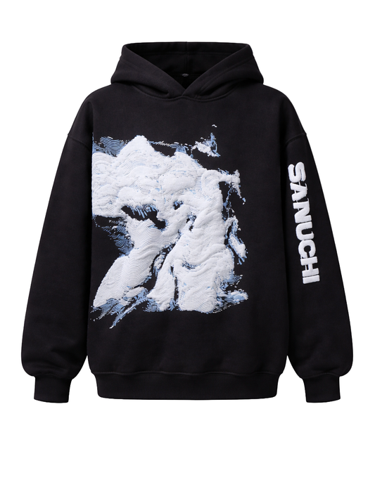 Waves Hoodie - Black