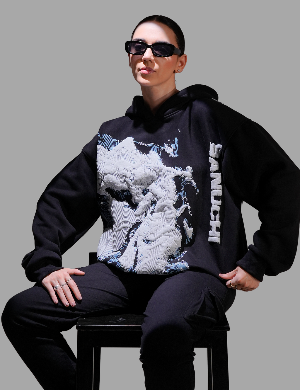 Waves Hoodie - Black