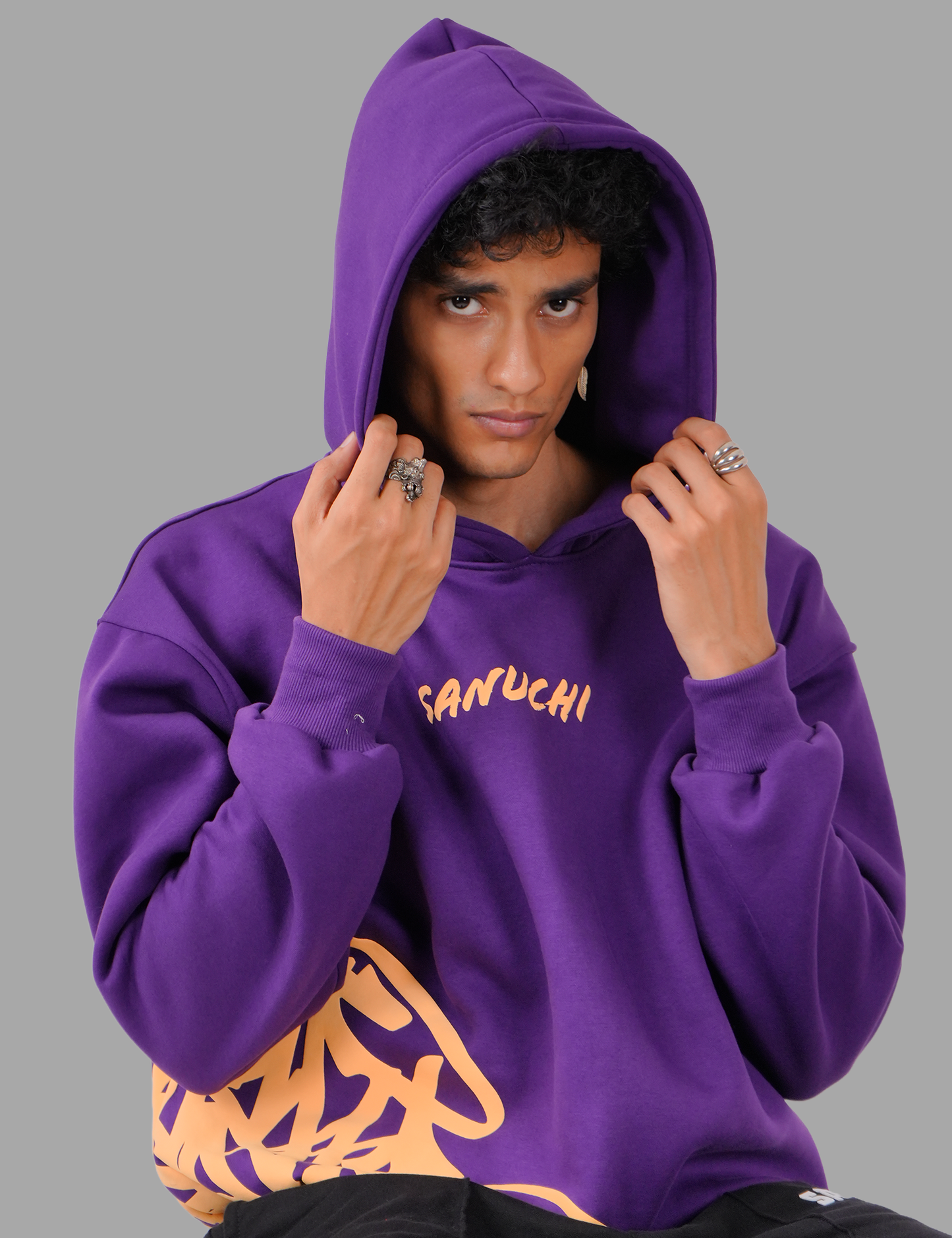 Golden Script Hoodie - Purple