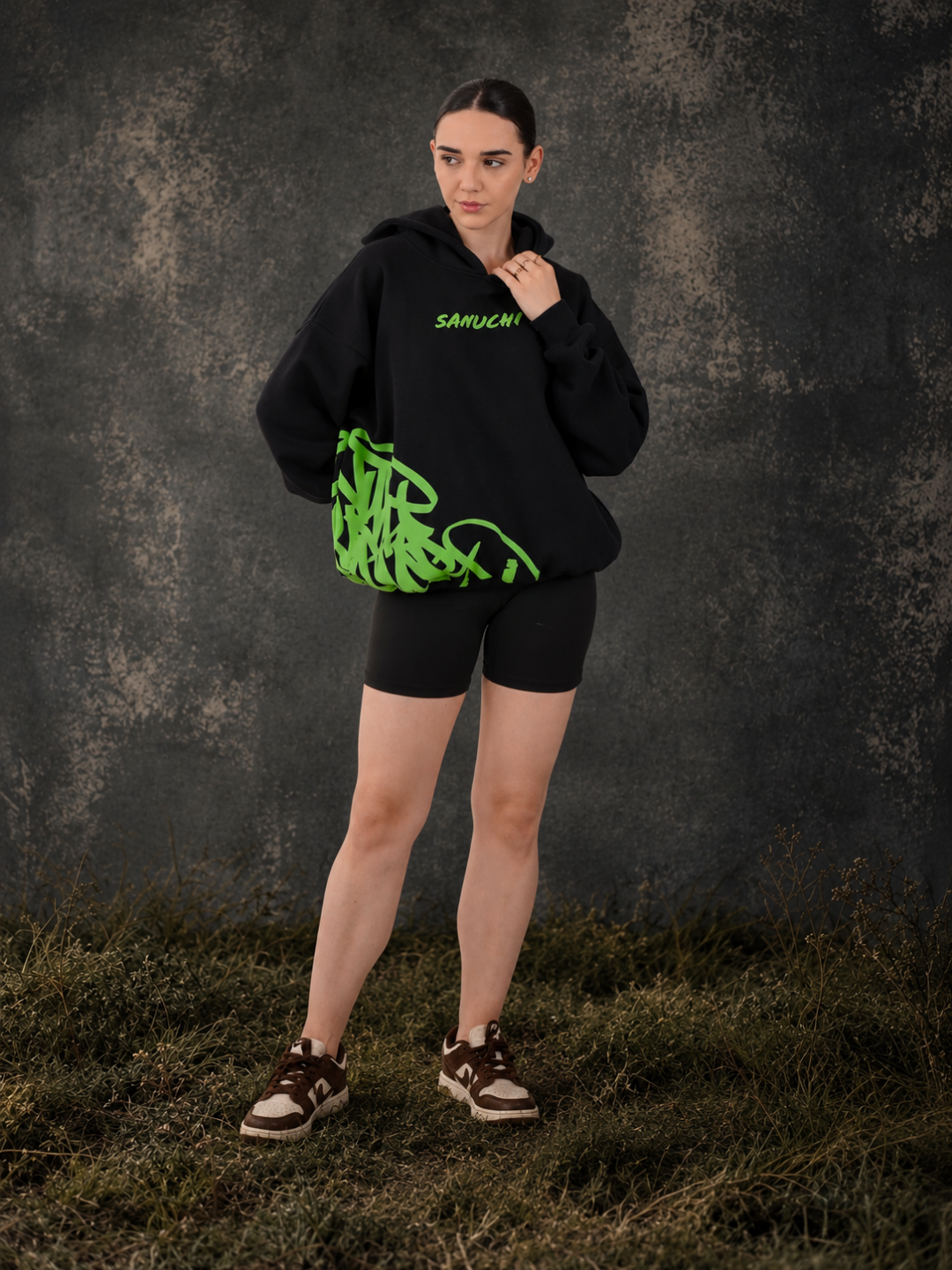 Golden Script Hoodie - Black