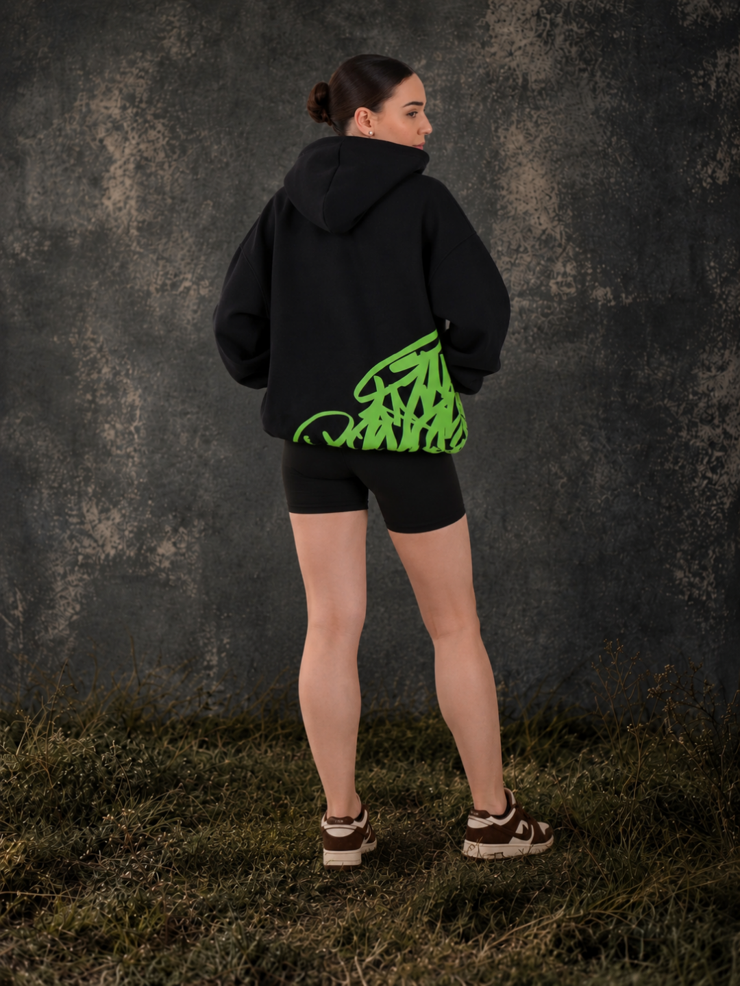 Golden Script Hoodie - Black
