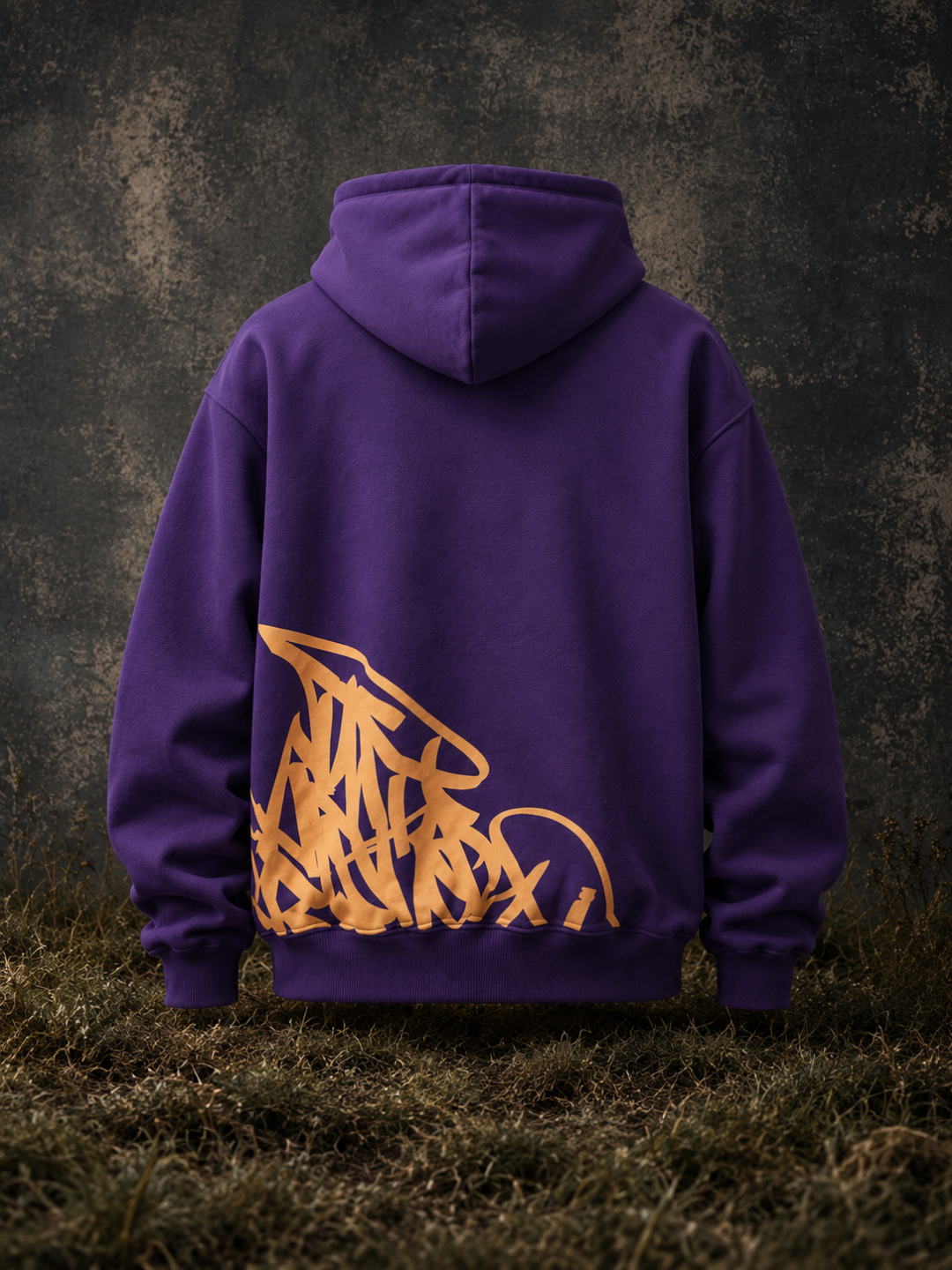 Golden Script Hoodie - Purple