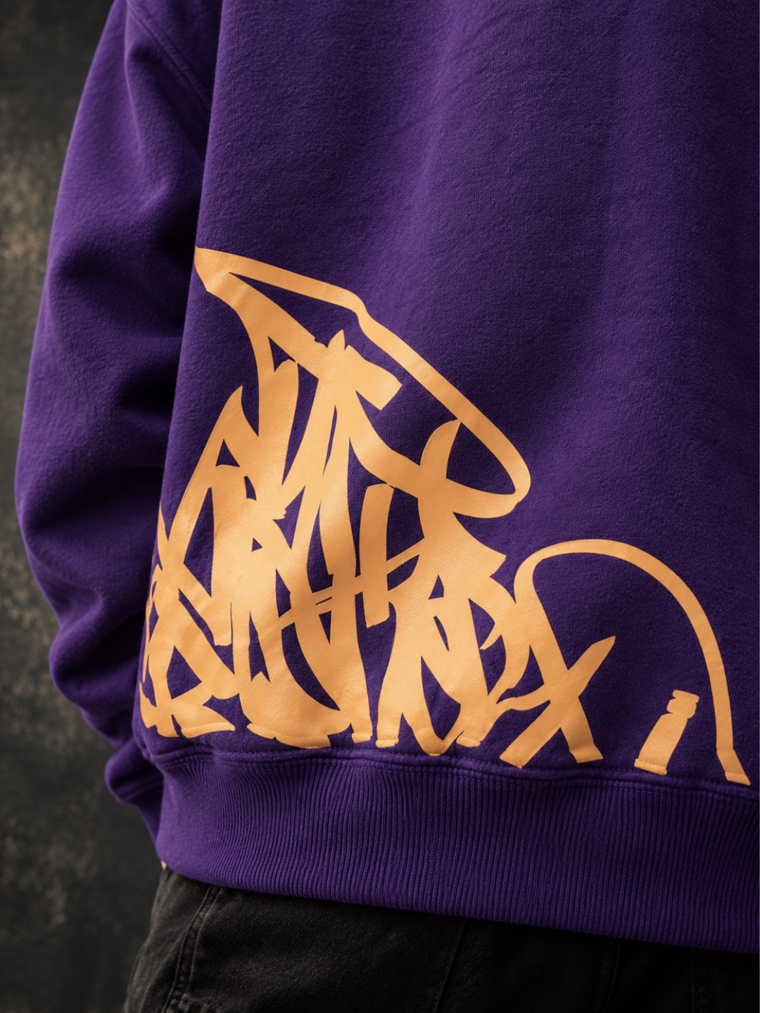 Golden Script Hoodie - Purple