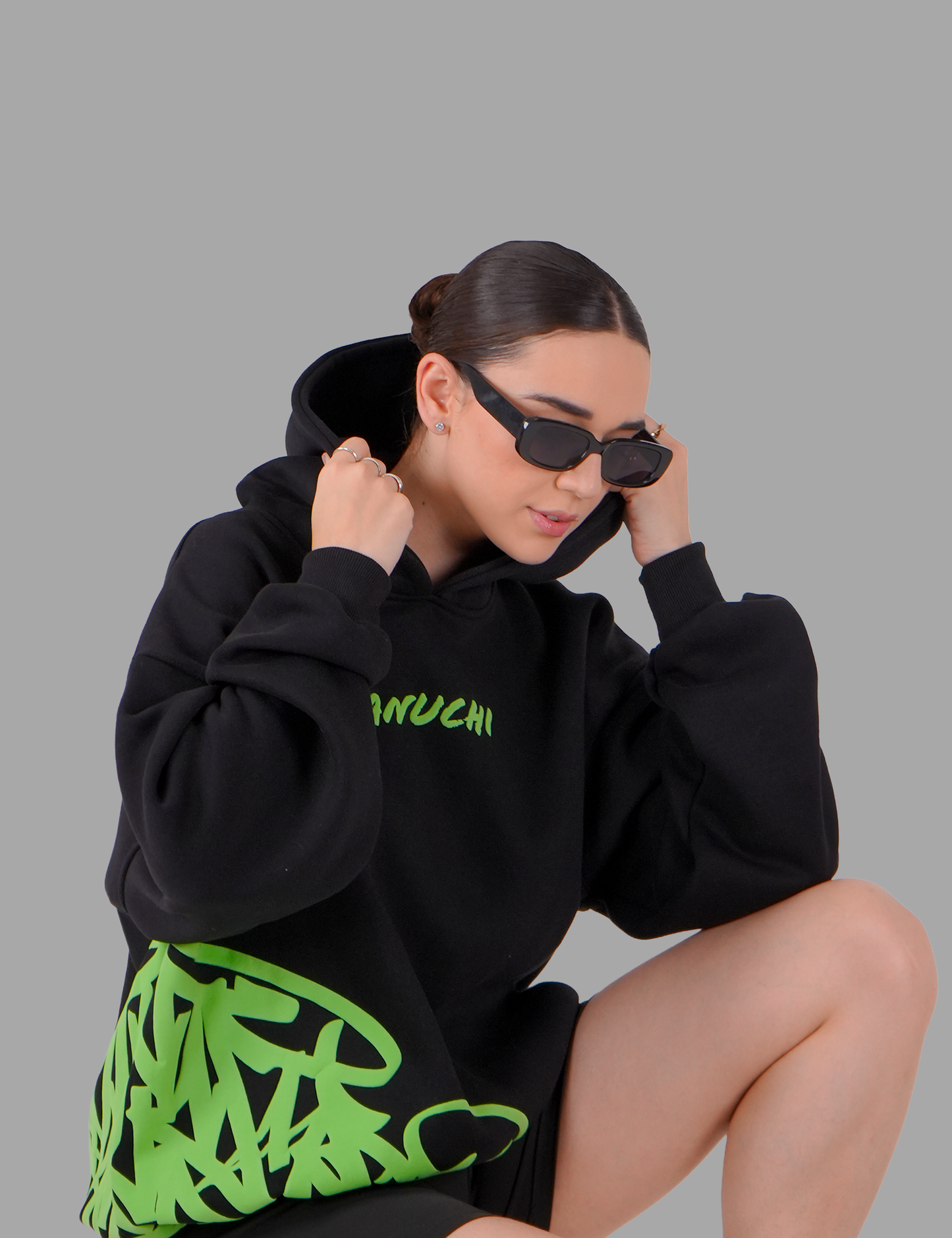 Golden Script Hoodie - Black