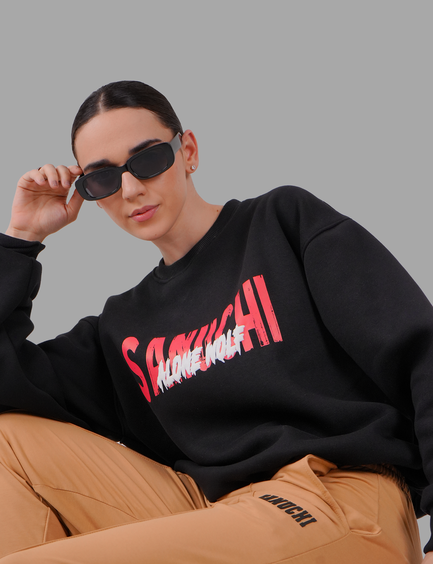 Wolf & Roses - Black