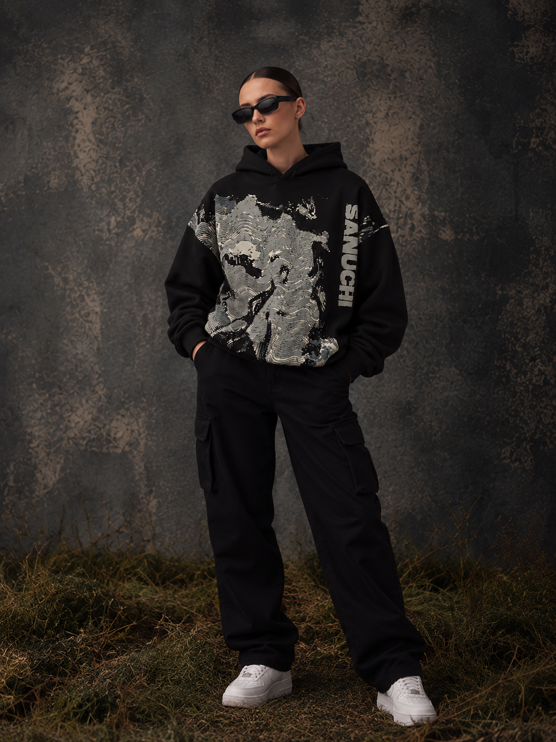 Waves Hoodie - Black